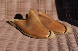 Leder-Slipper Braun osmanisch