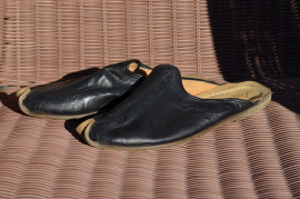 Leder-Slipper - schwarz osmanisch
